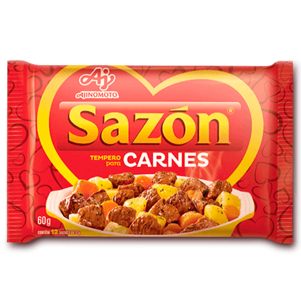 Ajinomoto Sazon Vermelho Tempero p/ Carne 60 Gr