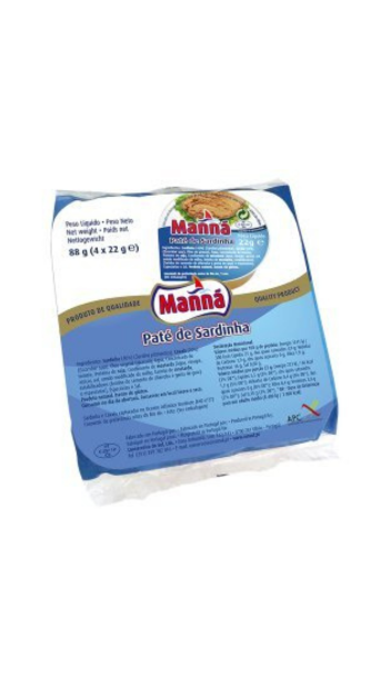 Manna Paté de Sardinha 4 x 22 Gr
