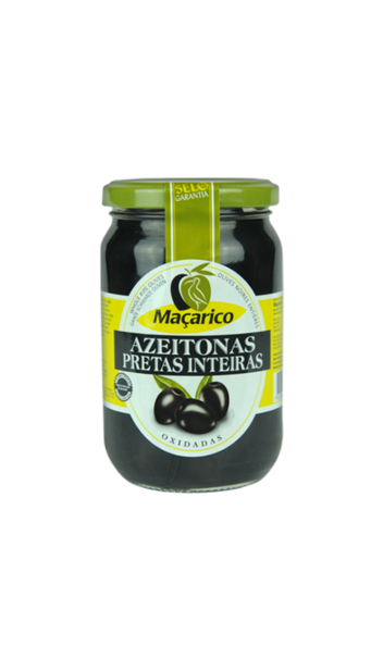 Maçarico Azeitonas Pretas Inteiras 210 Gr