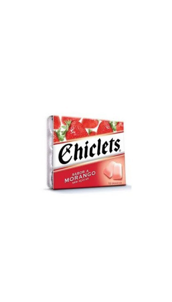 Chiclets Morango 12 Unidades