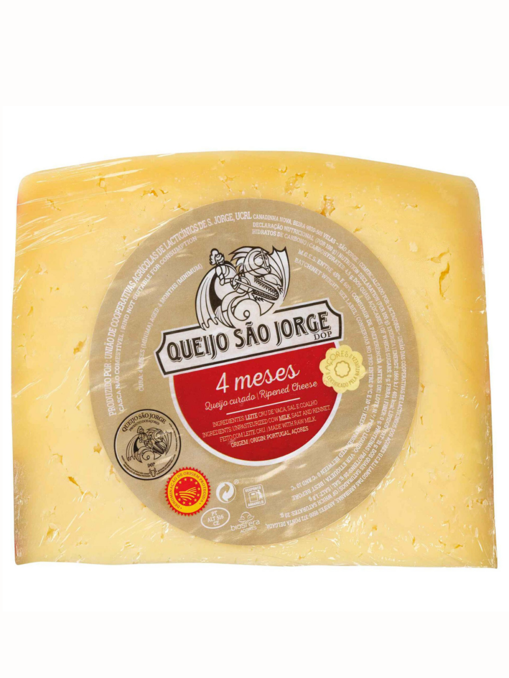 Ontwerp zonder titel (65) Queijo São Jorge DOP 4 meses Acores 300 Gr