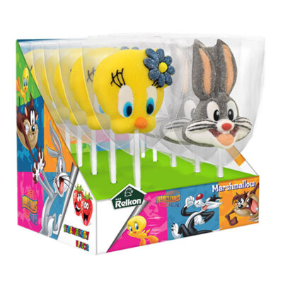 Relkon Looney Tunes Marshmallow Lollypop 45g