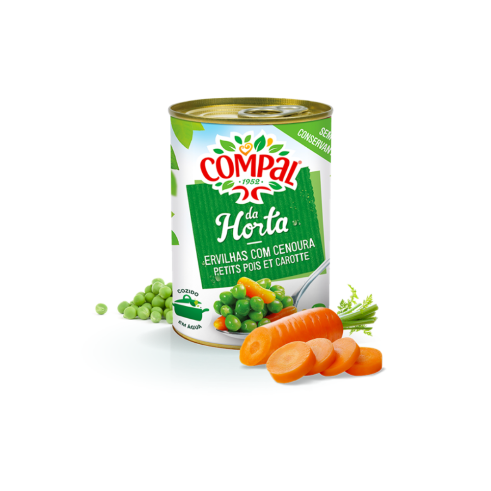 Compal Ervilhas com Cenoura Lata 845 Gr