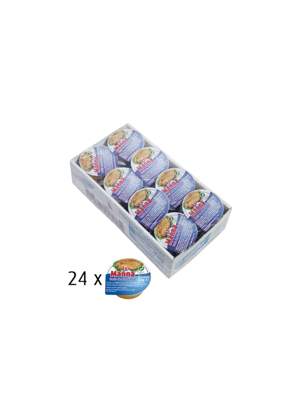 Manna Paté de Sardinha 24 x 22 Gr