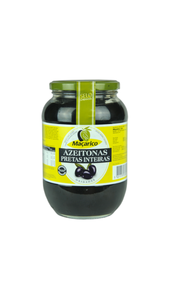 Maçarico Azeitonas Pretas Inteiras 520 Gr