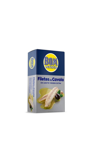 Bom Petisco Filetes de Cavala em Azeite Virgem Extra 120 Gr