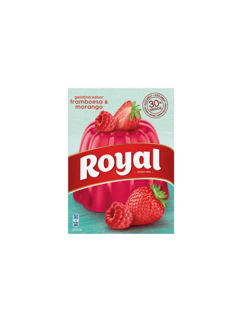 Royal Gelatina Framboesa e Morango 114 Gr