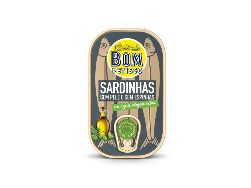Bom Petisco Sardinhas Sem Pel e Sem Espinhas Em Azeite VE 120 Gr