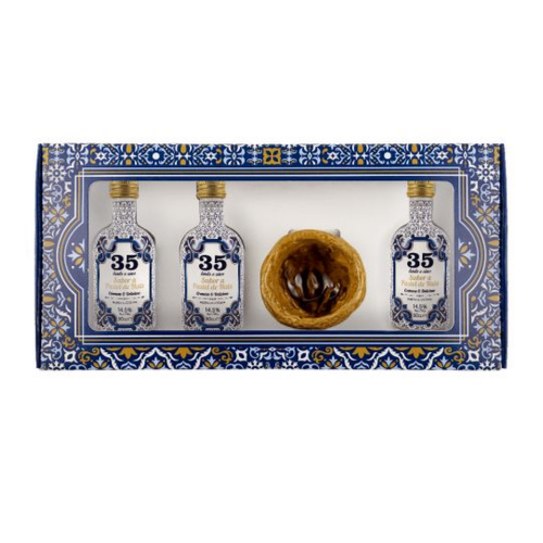 Pack 3 Miniatura Licor 35 + 1 Copo Cerâmica