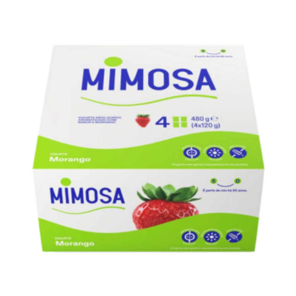 Mimosa Iog. Morango 4 x 125gr