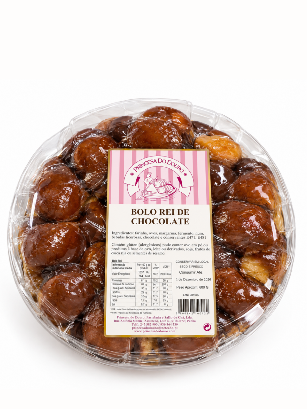 Princesa do Douro Bolo Rei Chocolate 600gr