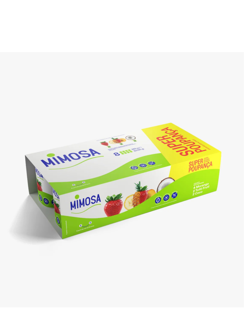 Mimosa Iog. M G Morango / Tutti Frut / Coco 8 x 120gr